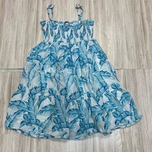 Janie and Jack Tropical Blue and White Kids Dress
